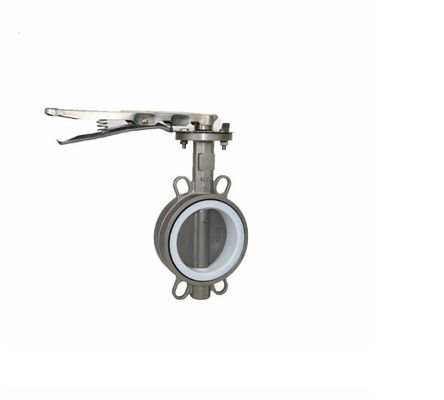 Struttura del diaframma industriale EPDM PTFE Wafer Butterfly Valve con leva di ferro duttile