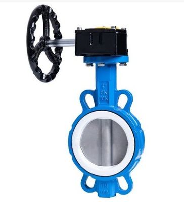 Struttura del diaframma 4 pollici Wafer Center Butterfly Valve Manuale Maniglia per il supporto OEM