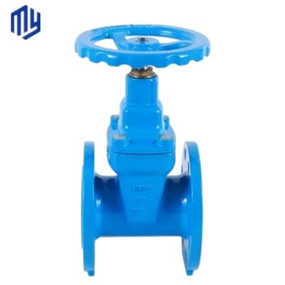 INDUSTRIALE Ruota a mano con tronco rialzante con seduta resiliente tipo flange in ghisa