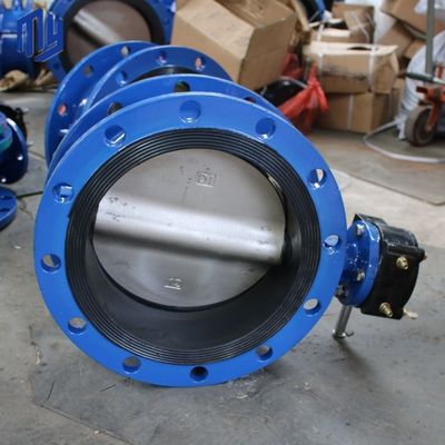 Industrial DN600 PN10 PN25 NBR Sedile Valvola elettrica farfalla doppia fianchetta rapida apertura