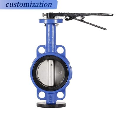OEM Port Size Lever Operato Full PTFE Lined Concentric DIN BS Control Butterfly Valve