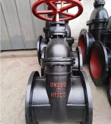 Valvola di porta di ferro flessibile industriale da 8 pollici con sigillo metallico e connessione a flange ANSI