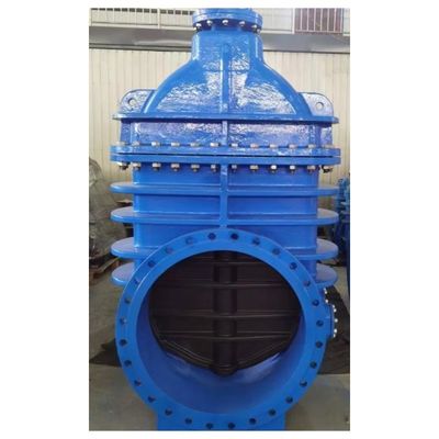 DN400 Grandi dimensioni CI Ferro flessibile resistente seduto Valvola di porta a cuneo Pn16 Chiusura manuale