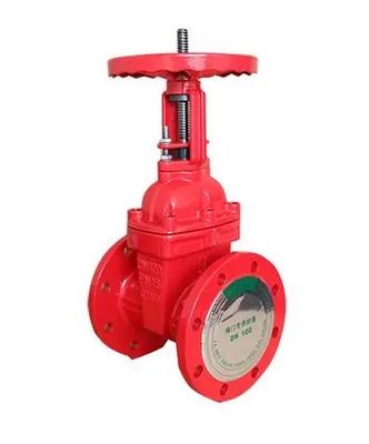 DN150 Valvola di porta antincendio manuale di ferro flessibile a flangia per il controllo del flusso d'acqua