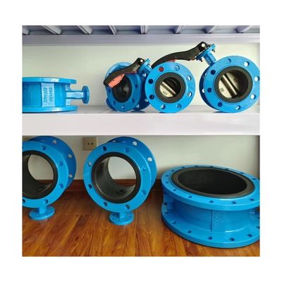 Struttura del diaframma in acciaio fuso Triple Offset Industrial Manual Wafer Flange Butterfly Valve