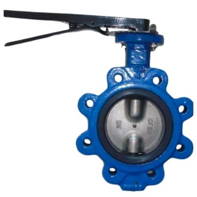 Valvola a farfalla di ferro flessibile a bassa temperatura Rivestimento epossidico blu per sistemi idraulici