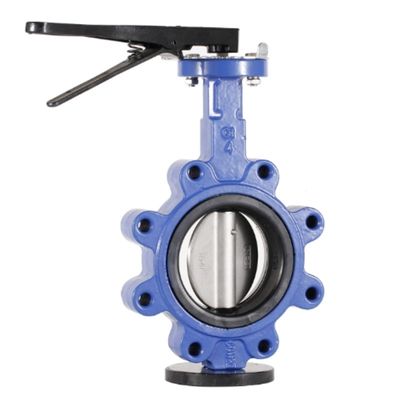 Valvola a farfalla a leva manuale versatile per gas e flange in ghisa
