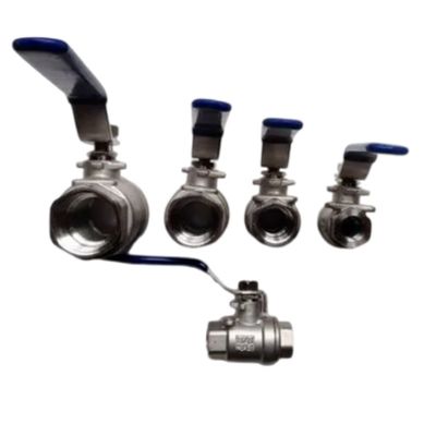Valvola a sfera Pn16 in acciaio inossidabile a carbonio 2PC galleggiante/trunnione per gas, acqua e petrolio industriale