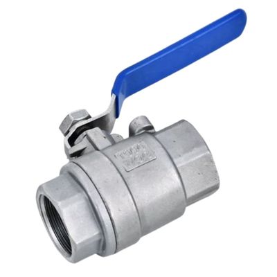 Valvole a sfera in acciaio inossidabile personalizzate 2PC Ss Valvole industriali a filo per l'acqua di gas e olio