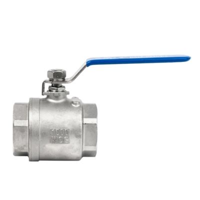 Valvola a sfera in PVC a manico di acciaio a 2 pezzi per gas, olio, acqua e media a temperatura normale