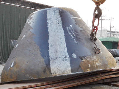 Polire 304 inossidabile testa conica cono fine piatto teste serbatoio con collegamento di saldatura
