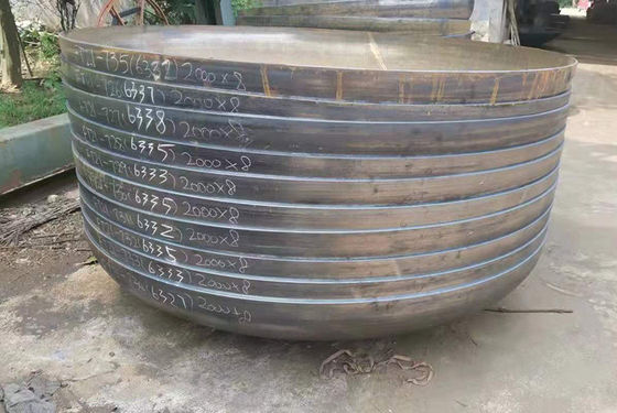 Dimensioni personalizzate Testa di piatto 1000 mm 6 mm Testa emisfera in acciaio mite
