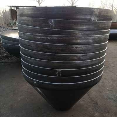 Acciaio al carbonio personalizzato Acciaio inossidabile Flat Cone Bottom Tank Teste coniche per il design