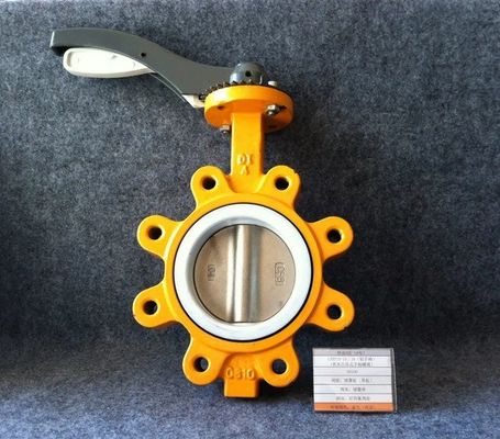 Medio acqua PN10 PN16 Rubber Seal Lug Tipo Valvola farfalla Lt Tipo Verme azionato