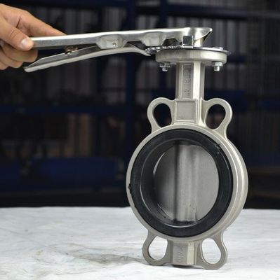 Valvola a farfalla in acciaio inossidabile con portata OEM e maniglia di regolazione pneumatica