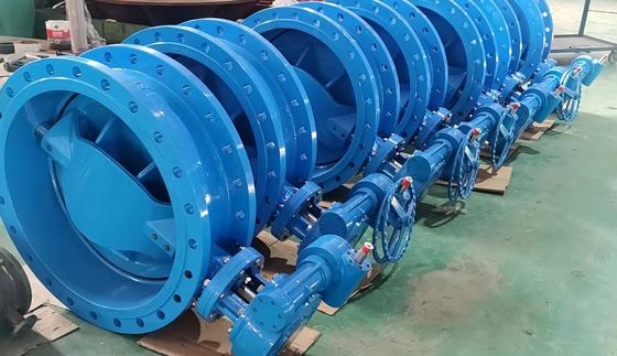 Eccellente Dutile Ferro EPDM rivestito Wras Controllo Industriale doppia flangia eccentrica Valvola farfalla