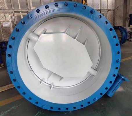 Valvola a farfalla eccentrica a doppio flangia doppio offset personalizzata con attuatore elettrico pneumatico