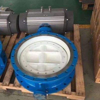 PN10 PN16 PN25 CLASS150 Valvola a farfalla eccentrica a doppio fianco a doppio offset con pneumatica elettrica