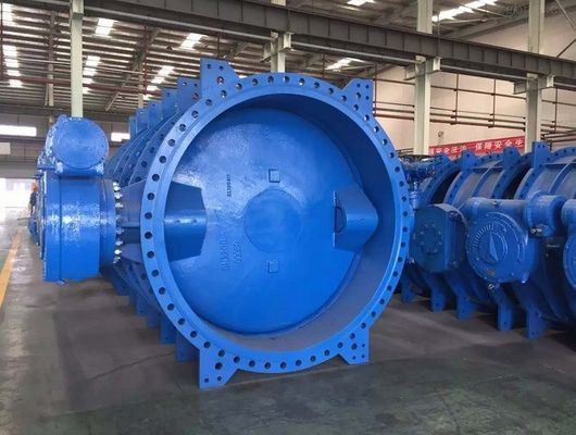 Valvola a farfalla a doppia flangia eccentrica in ghisa per il funzionamento manuale nell'industria