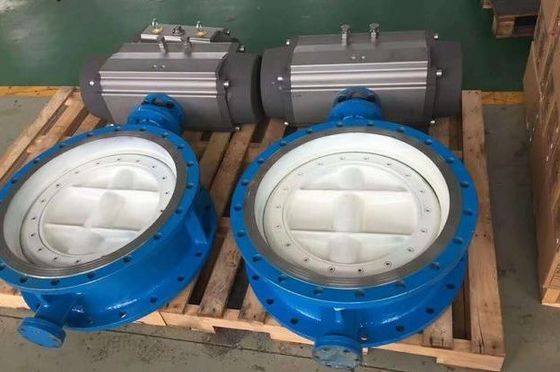 DN150 DN1800 Valvola a farfalla PN16 doppia flangia doppia eccentrica morbida sigillata BS5163