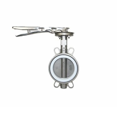 Struttura del diaframma industriale EPDM PTFE Wafer Butterfly Valve con leva di ferro duttile