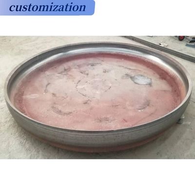Connessione di saldatura uguale in acciaio inossidabile personalizzato Flat Head Dish End for Fire Pit