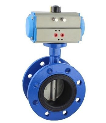 Valvole a farfalla a gas sedile di gomma a doppio fianco attuatore elettrico rotante 24V/DC