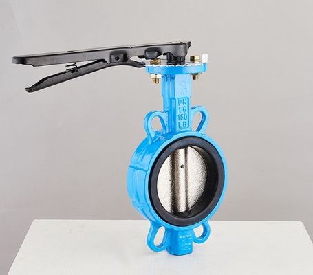 Struttura del diaframma 4 pollici Wafer Center Butterfly Valve Manuale Maniglia per il supporto OEM