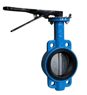Struttura del diaframma 4 pollici Wafer Center Butterfly Valve Manuale Maniglia per il supporto OEM