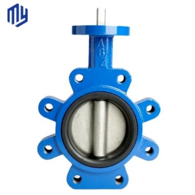 Ss304 linea centrale diaframma valvola farfalla con ruota a mano in acciaio inossidabile Worm Gear Lug