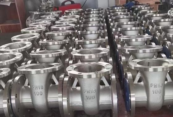 Valvole manuali lunghe Ss corpo e disco per applicazioni a foratura completa con flange/saldate