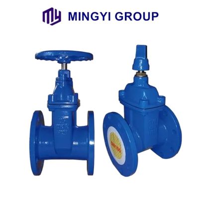 INDUSTRIALE Ruota a mano con tronco rialzante con seduta resiliente tipo flange in ghisa