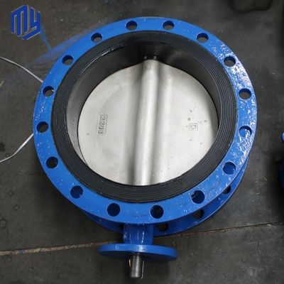 Industrial DN600 PN10 PN25 NBR Sedile Valvola elettrica farfalla doppia fianchetta rapida apertura