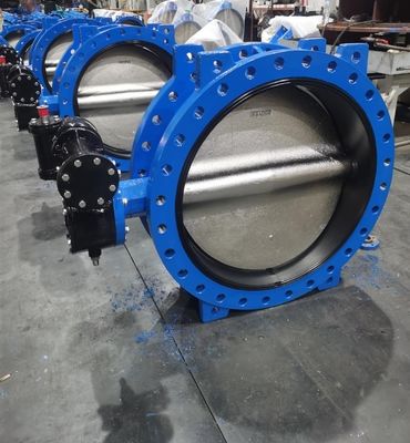 Valvola a farfalla a doppio fianco eccentrico di ferro duttile DN100-DN2600