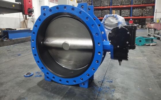 Valvola a farfalla a doppio fianco eccentrico di ferro duttile DN100-DN2600