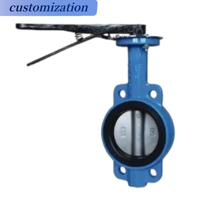 OEM Port Size Lever Operato Full PTFE Lined Concentric DIN BS Control Butterfly Valve