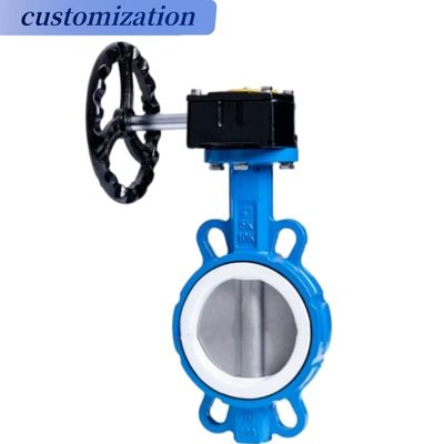 OEM Port Size Lever Operato Full PTFE Lined Concentric DIN BS Control Butterfly Valve