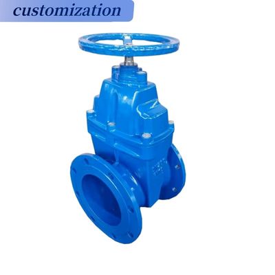 Valvola di apertura dell'acqua PN16 standard DIN con cuneo di gomma e corpo in ferro flessibile GGG50