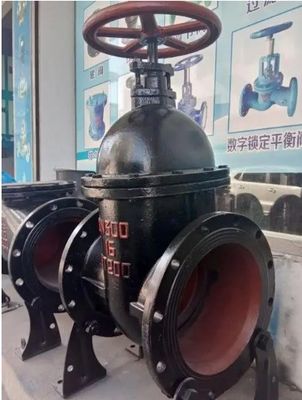 Valvola di porta di ferro flessibile industriale da 8 pollici con sigillo metallico e connessione a flange ANSI