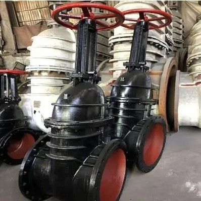 Valvola di porta di ferro flessibile industriale da 8 pollici con sigillo metallico e connessione a flange ANSI