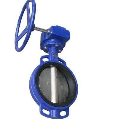 4-10 pollici PTFE tipo Wafer di ferro flessibile listino valvola farfalla con acciaio inossidabile