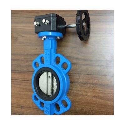 OEM Operatore di wormgear in ghisa a doppia flangia EPDM/NBR Sedile di acciaio inossidabile disco Lug Wafer Valvola farfalla
