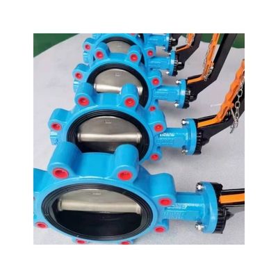 Struttura del diaframma Industrial Ductile Iron Lug Butterfly Valve con disco in bronzo in alluminio