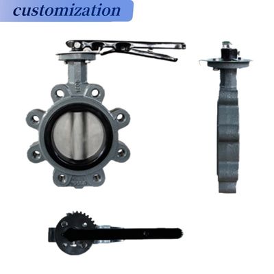 Struttura del diaframma Industrial Ductile Iron Lug Butterfly Valve con disco in bronzo in alluminio