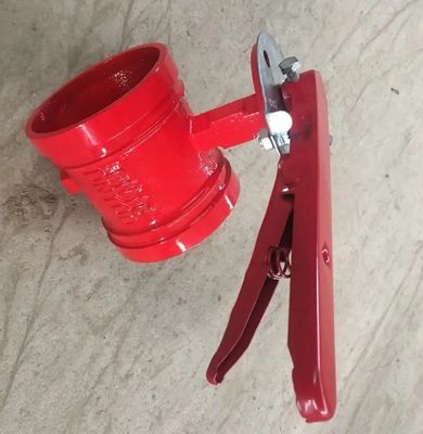 OEM Port Size Ductile Iron Rubber Lined Grooved Butterfly Valve per sistema antincendio