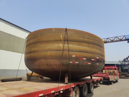 ASME Standard Conical Bottom Pressure Vessel Dished Cap Head con connessione di saldatura