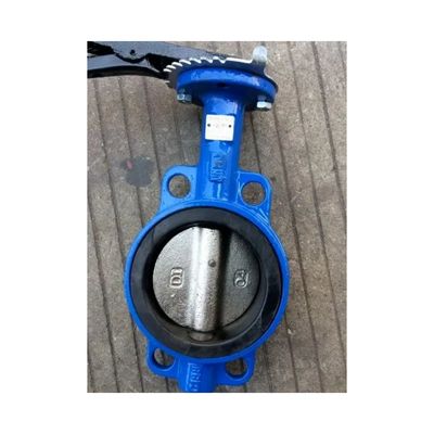 Performance liscia Pn16/10 Ferro flessibile EPDM Maniglia leva seduta Wafer Valvola farfalla