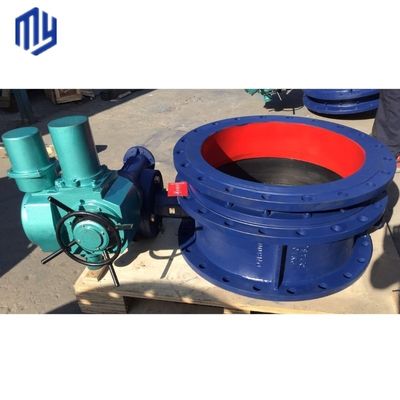 Valvola a farfalla a doppia flangia a gas supportata OEM con cambio Pn6/Pn10/Pn16
