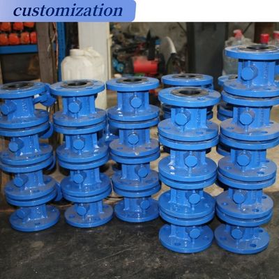 Struttura del diaframma in acciaio fuso Triple Offset Industrial Manual Wafer Flange Butterfly Valve
