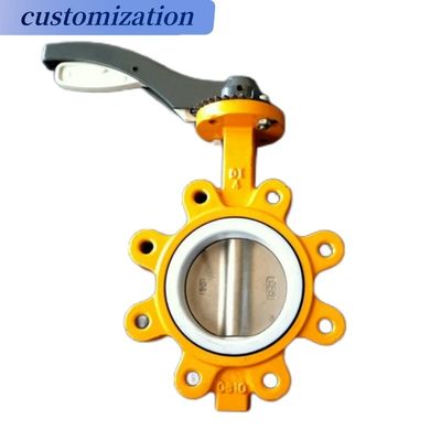 Valvola a farfalla al fluoro con rivestimento di liquido di tipo American Standard DN80 Ltd71f46-16p per gas